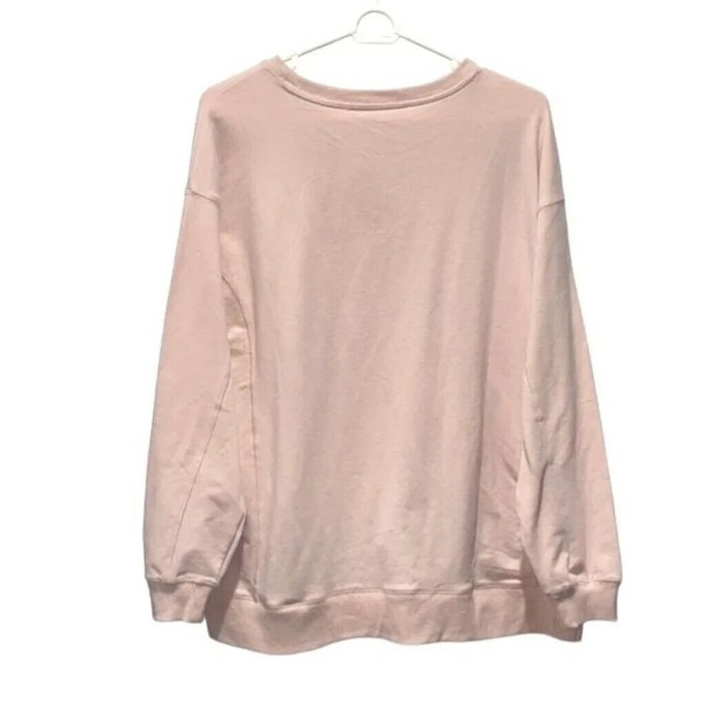 XS Oversized - WILDFOX Pink Sweatshirt “But First, Cocktail” NEW $108 - Picture 3 of 4
